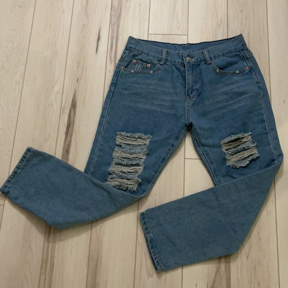 No brand Distressed straight legged jeans size 28 waist - Picture 2 of 7